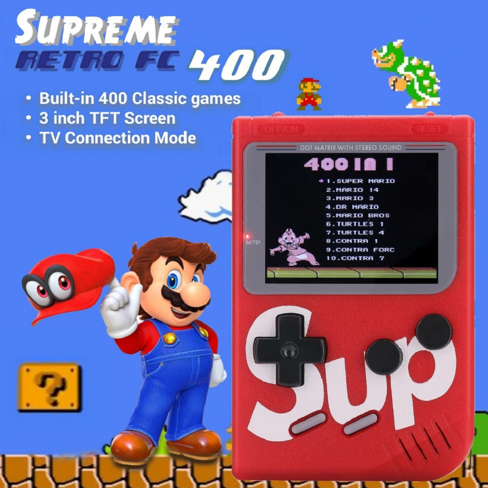 Mini Console Gioco Sup Plus 400 in 1 Videogiochi Classici Retro Portatile