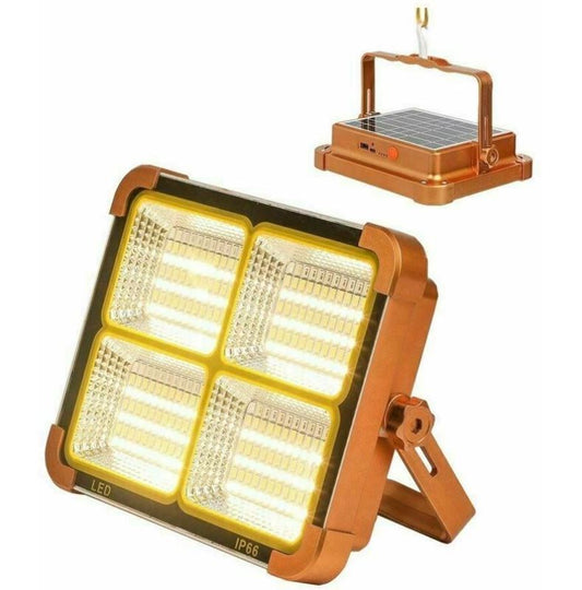 Faro 120W faretto LED con pannello solare integrato luce bianca naturale SOS IP66