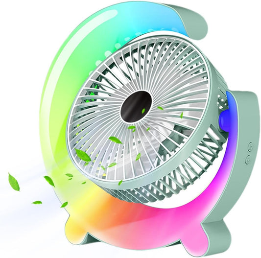 Ventilatore da tavolo portatile USB con luce RGB